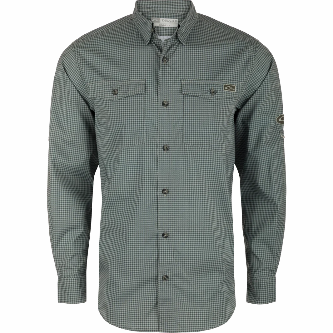 Drake Frat Gingham Check Button-Down Long Sleeve Shirt Versatile Jacket appropriate for autumn