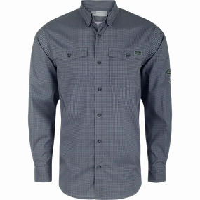 wrinkle free Gym Essential Drake Frat Gingham Check Button-Down Long Sleeve Shirt