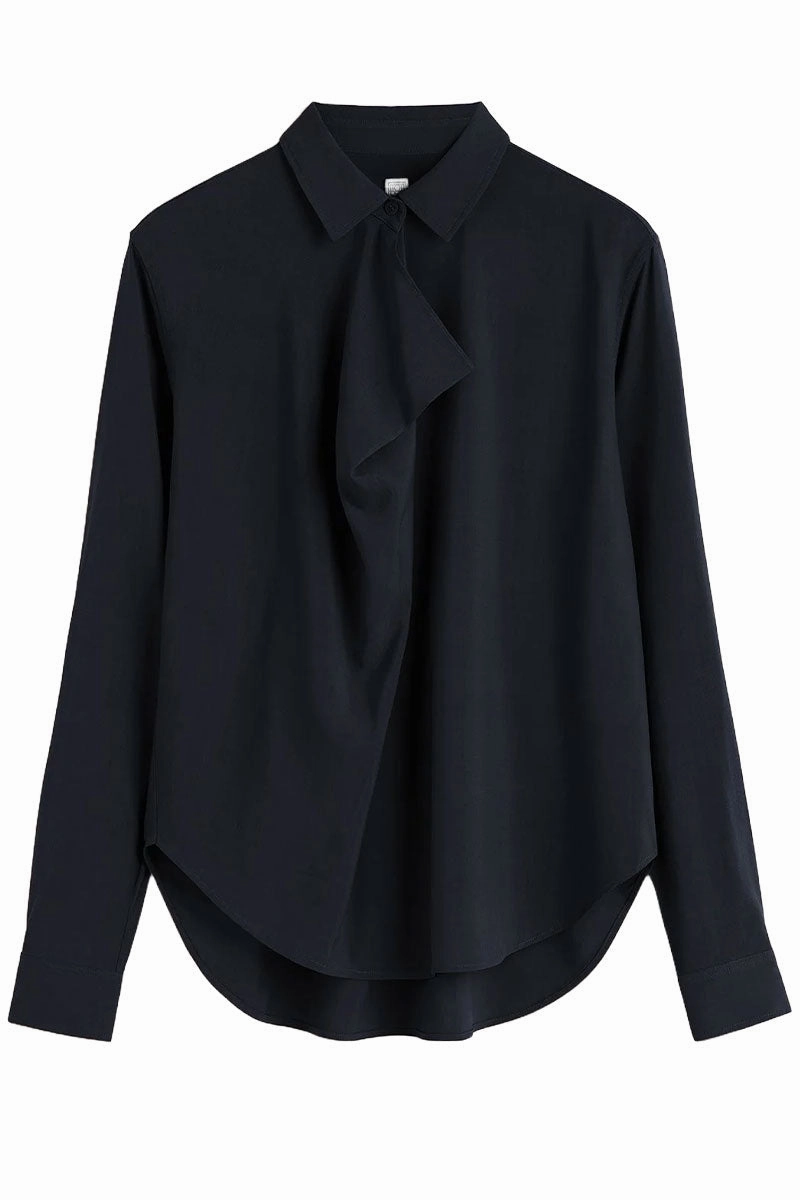 Street Wear Drape-Front Shirt
