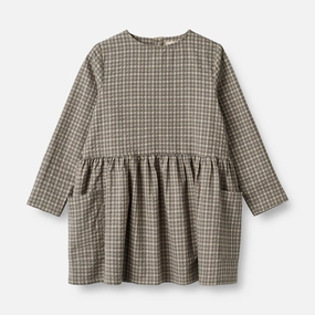 Dress Aima - autumn sky check Layered Volume