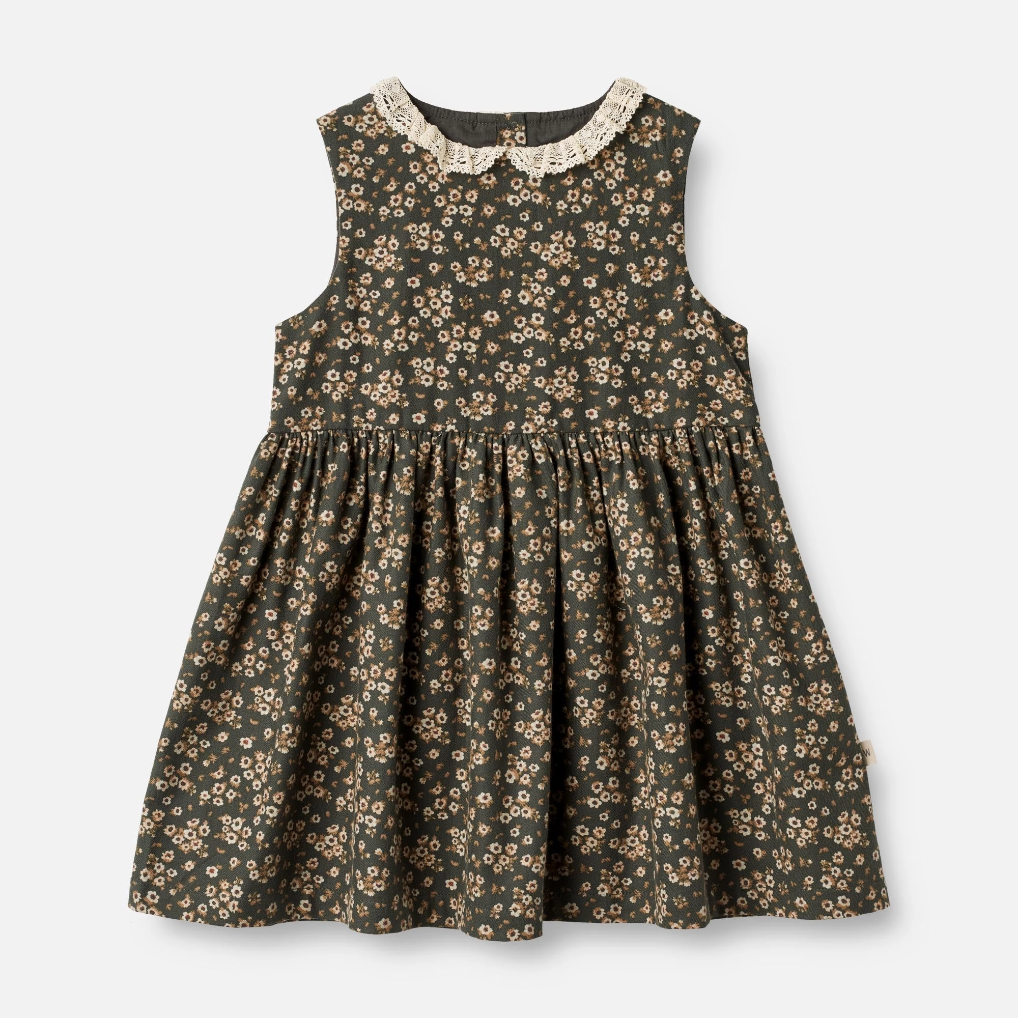 Dress Elma Sleeveless - black coal flowers Lounge Mood