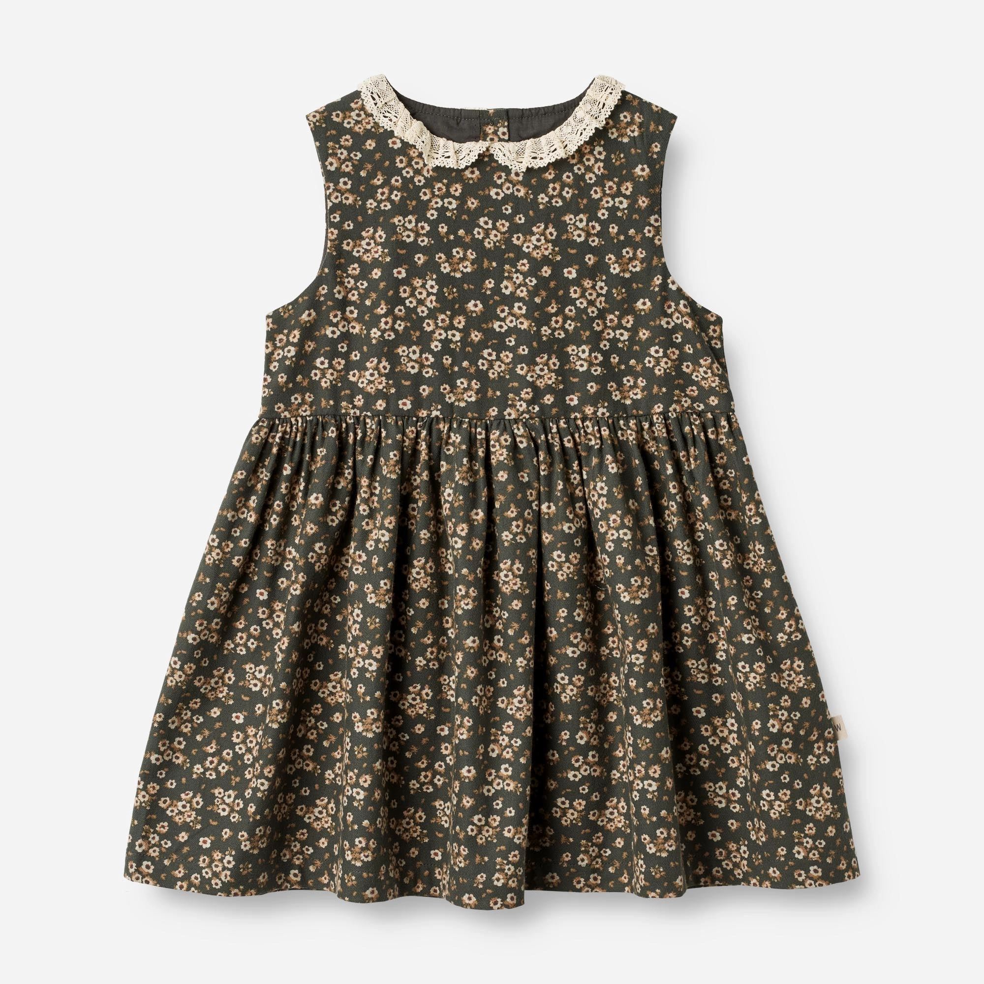 Dress Elma Sleeveless - black coal flowers Easy Layering