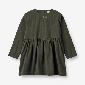 Dress Gunvor Embroidery - black coal Bold Cut