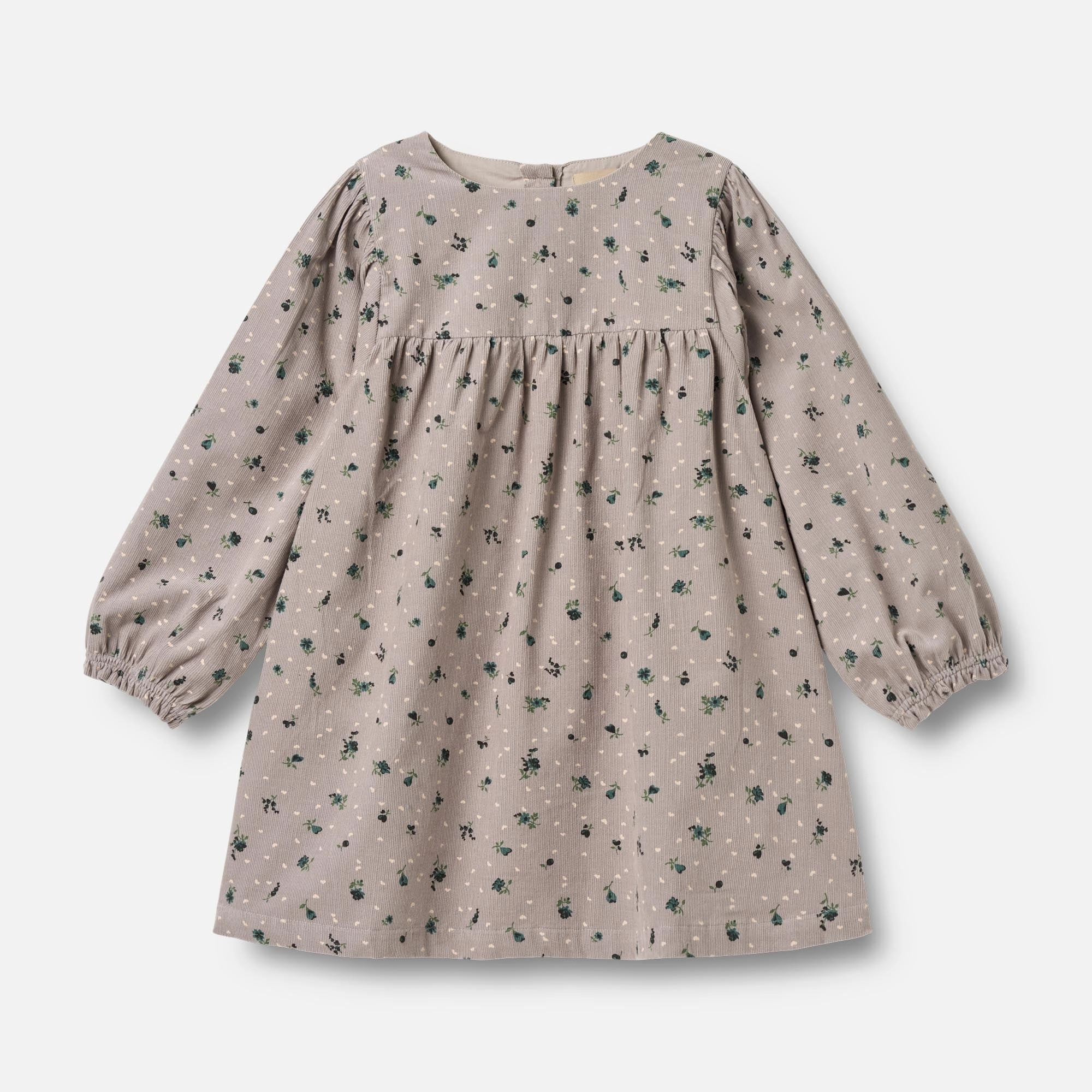 Dreamy Look Clean Mood Dress L/S Elvira - dusty purple flower hearts