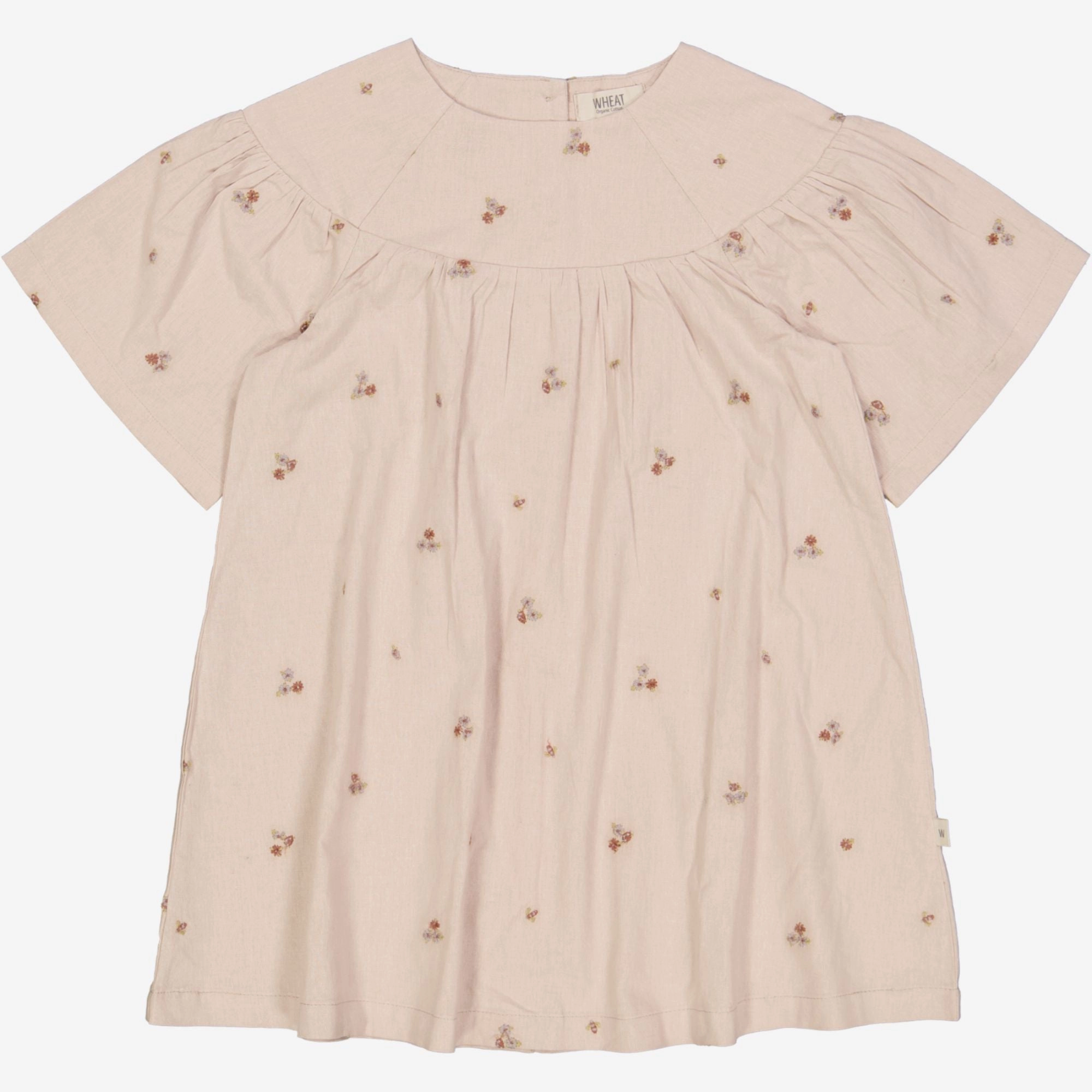 Empire-Waist Cool Finish Dress Sille - embroidery flowers