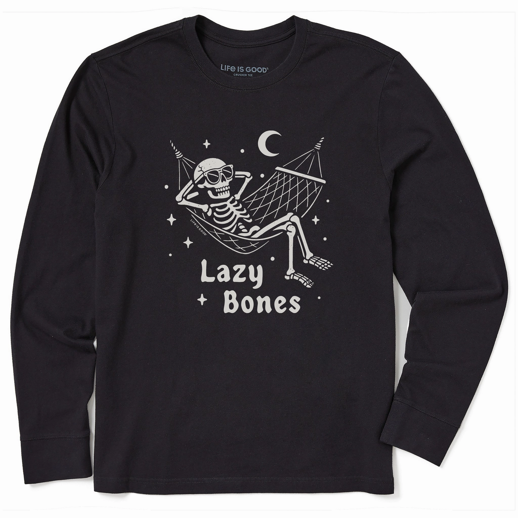 Simple and Relaxed Breathable Comfort Design Men's Lazy Bones Long Sleeve Crusher Tee