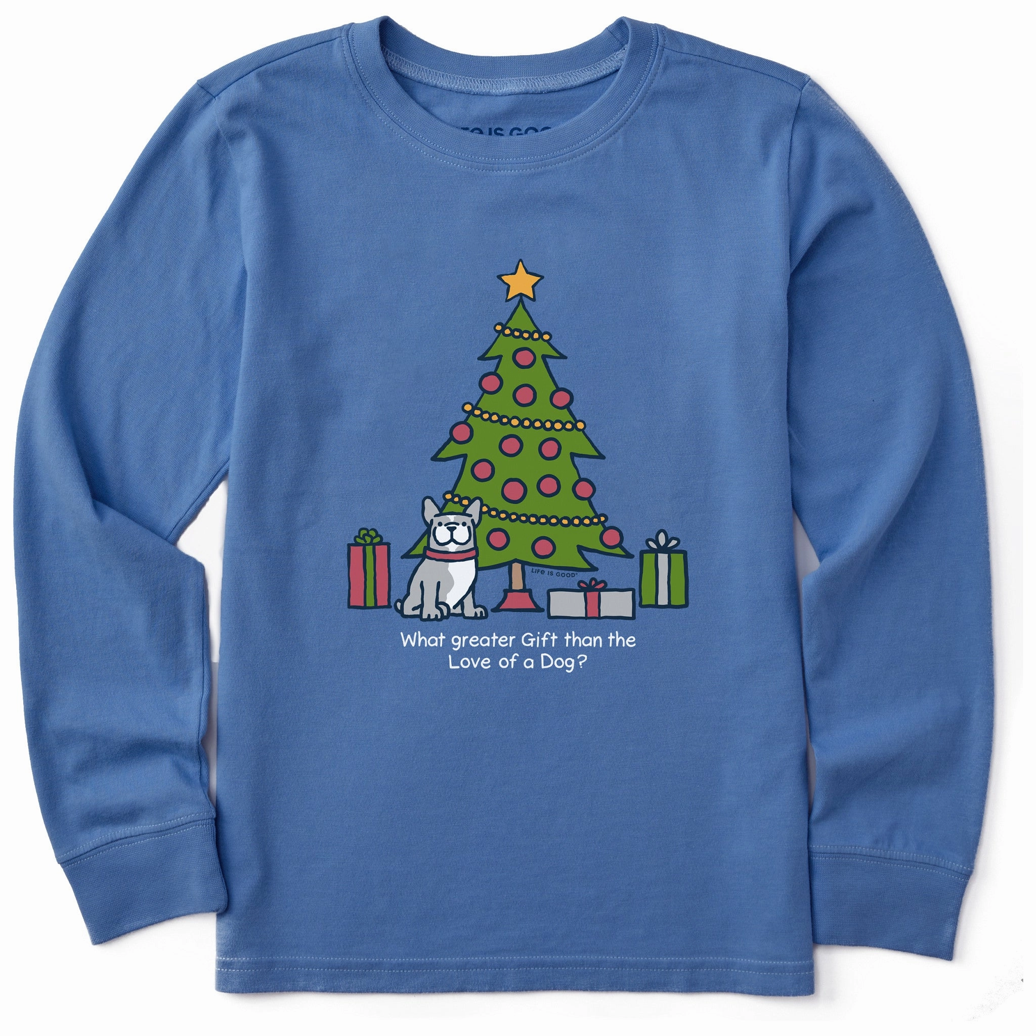 Kids Frenchy Greater Gift Long Sleeve Crusher Tee Comfy All-Day Minimalist Look