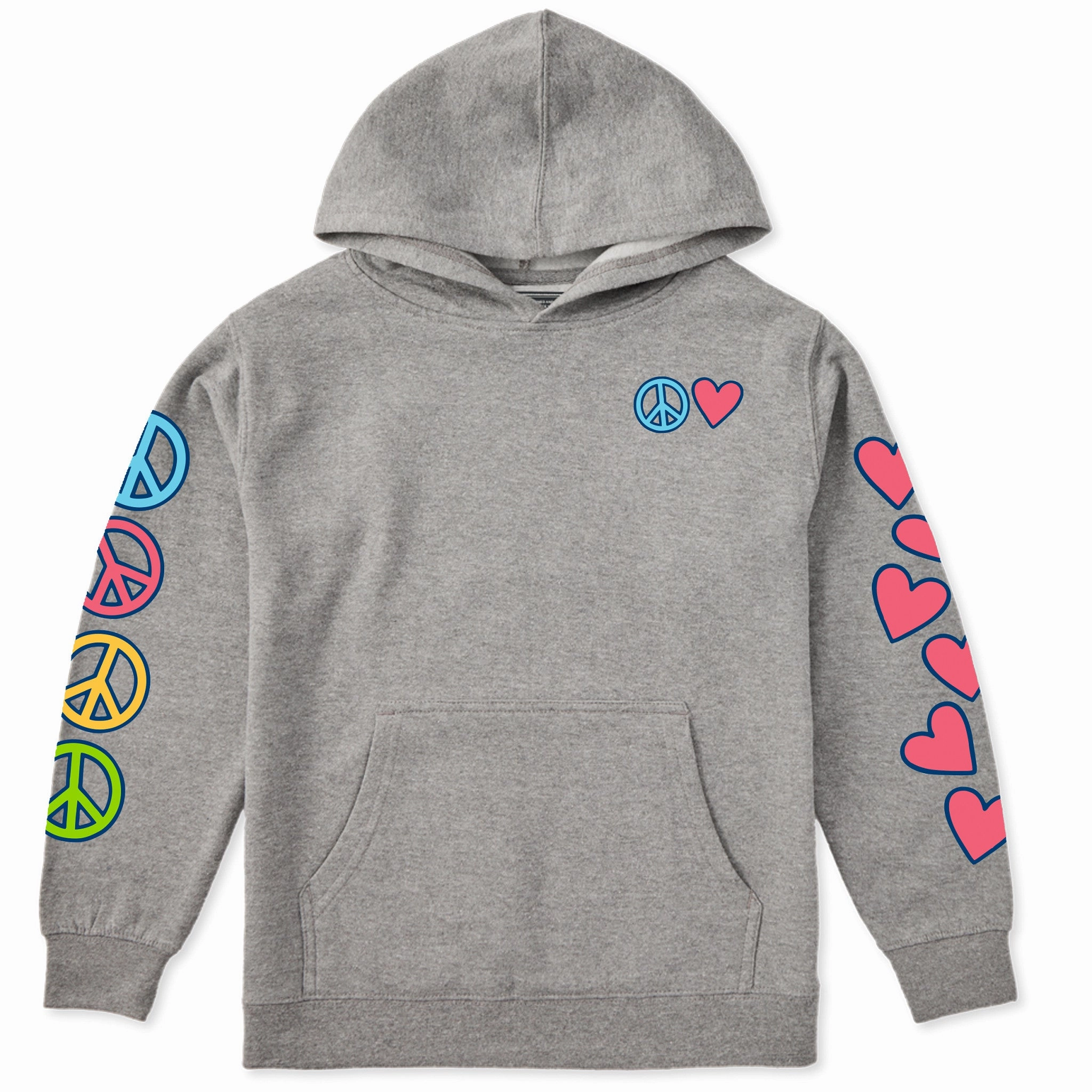 Yoga wear team wear Kids Peace and Love Together Every Wear Hoodie Sweatshirt