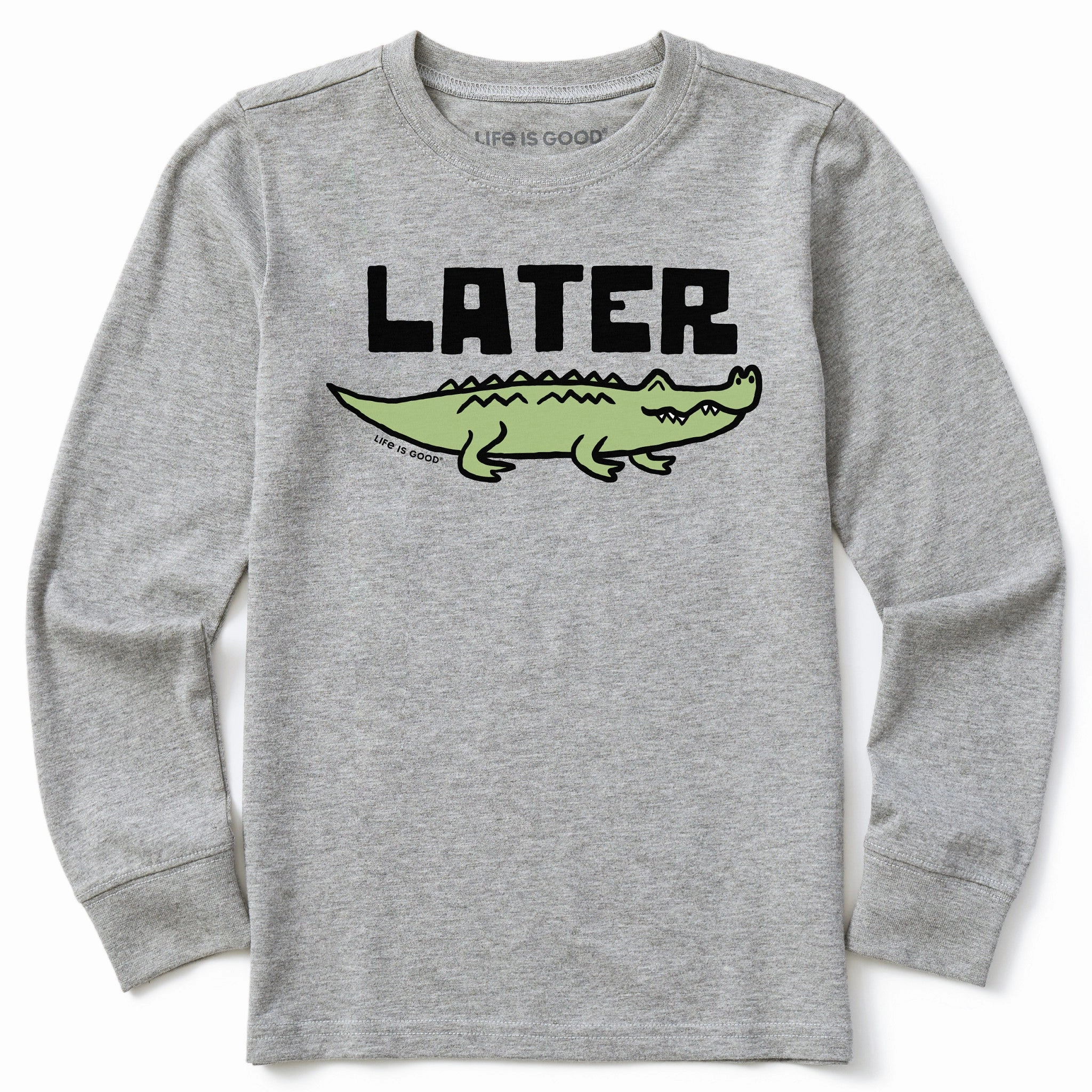Minimalist Style Kids Later Gator Long Sleeve Crusher Tee