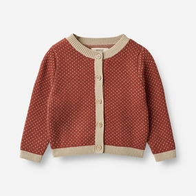 Soft Apparel Knit Cardigan Elga | Baby - red beige