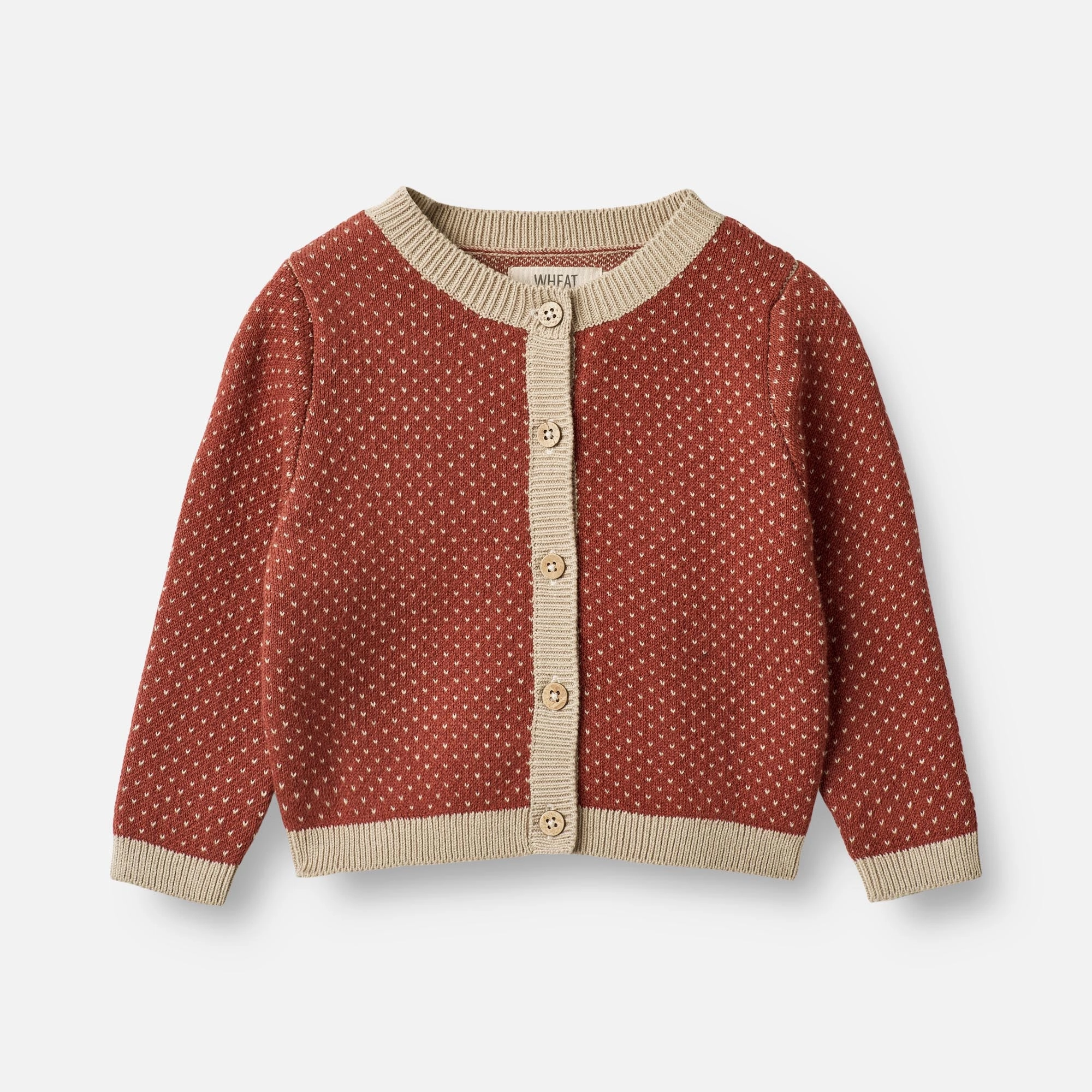 Soft Apparel Knit Cardigan Elga | Baby - red beige