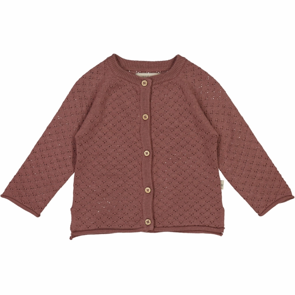 Knit Cardigan Hera - rose brown Biodegradable Fiber Construction Loopwheel Construction