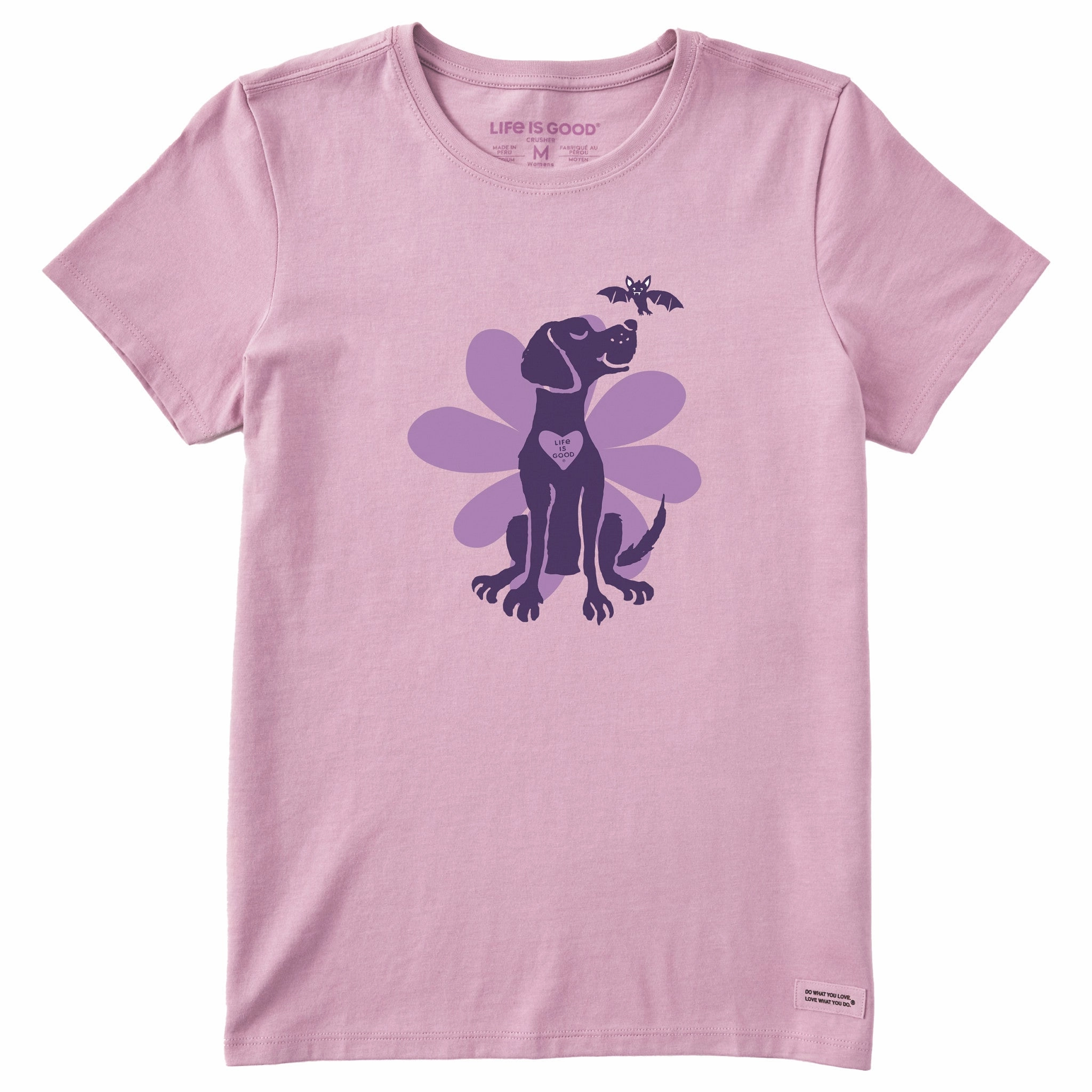 LayeringFriendly SeamlessConstruction Women's Halloween Dog Short Sleeve Crusher Tee