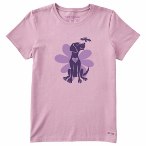 Short sleeved breeziness Women's Halloween Dog Short Sleeve Crusher Tee