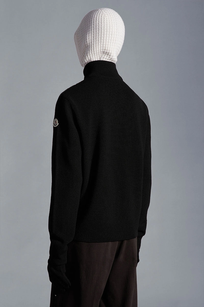 Graphic Padded Wool Cardigan Tailored Silhouette Core Look