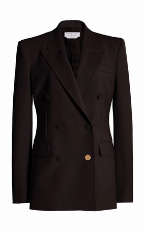 High-End Craft Comfortable Design Gavin Blazer in Chocolate Sportswear Wool