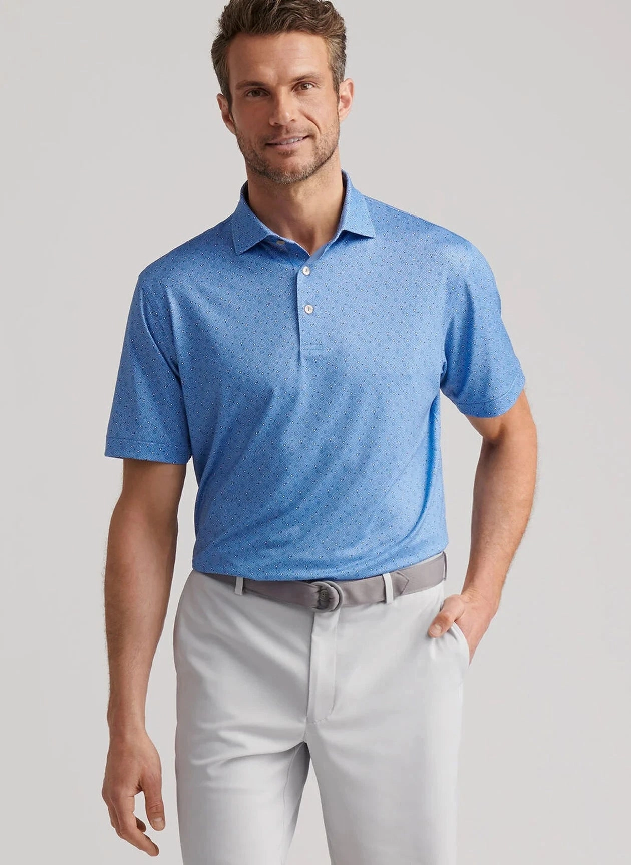 Sleek Layers ShrinkageControl Process Peter Millar Costanzo Geo Performance Jersey Polo