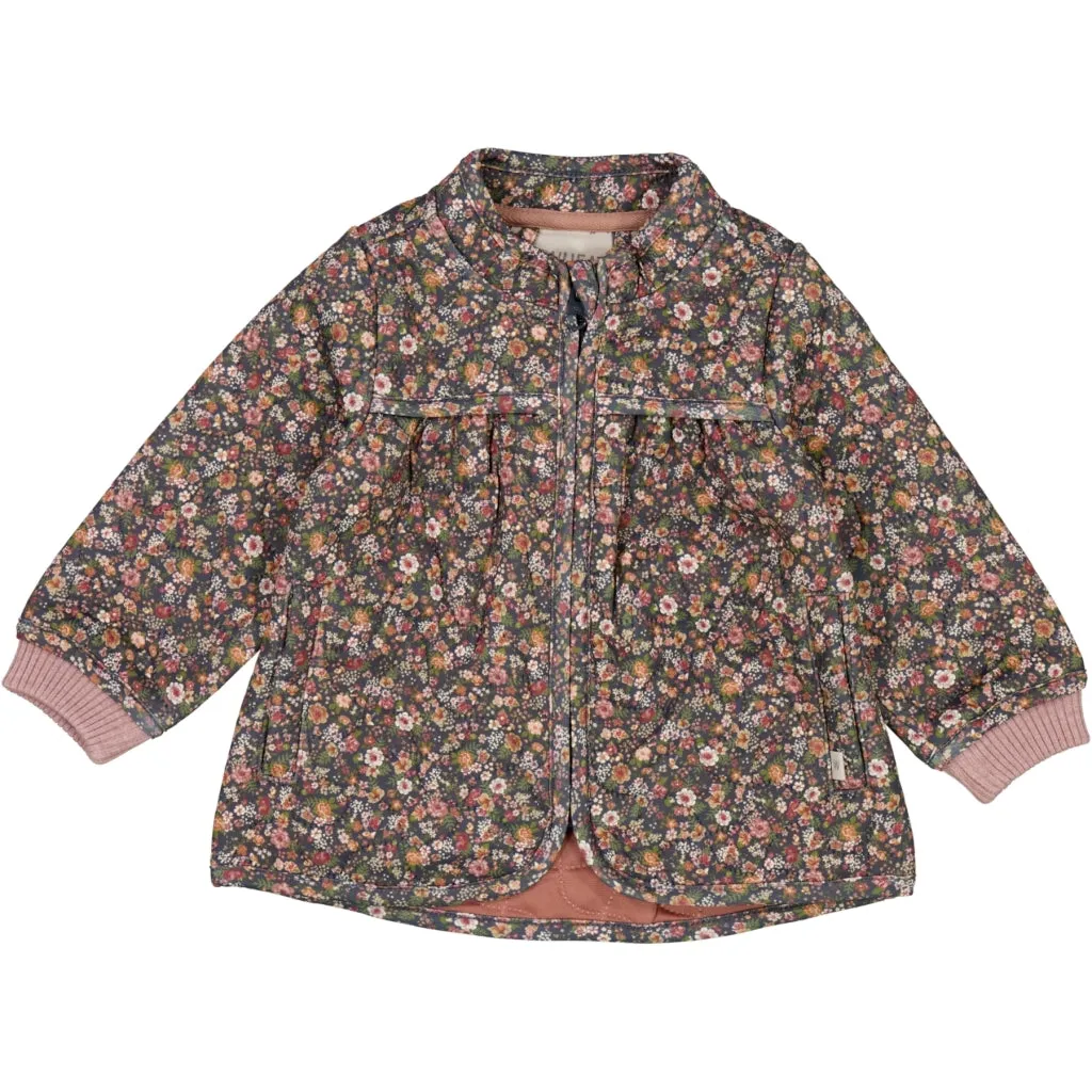 Layered Look Anytime Outer Fit Thermo Jacket Thilde - ink flowers
