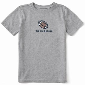 Biodegradable Options Layering Options Kids Tis the Season Football Short Sleeve Crusher Tee