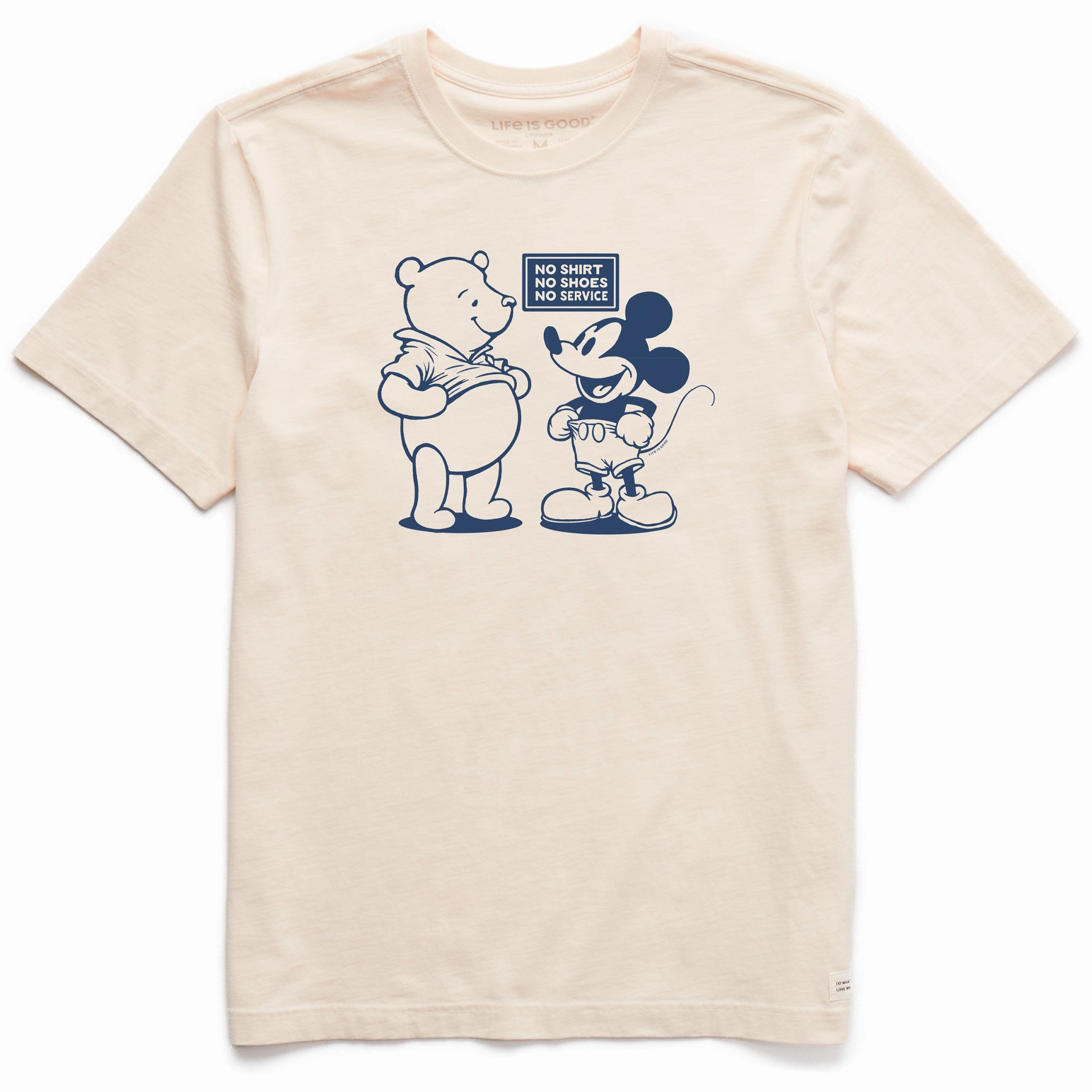 Men's No Shirt No Shoes No Service Short Sleeve Crusher Tee Street Smart Modern Design