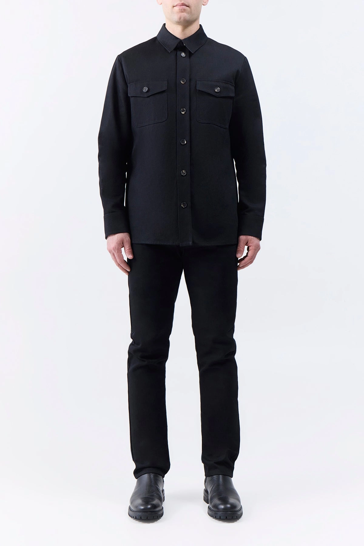 Viewpoint release Everly Overshirt in Black Organic Cotton Denim