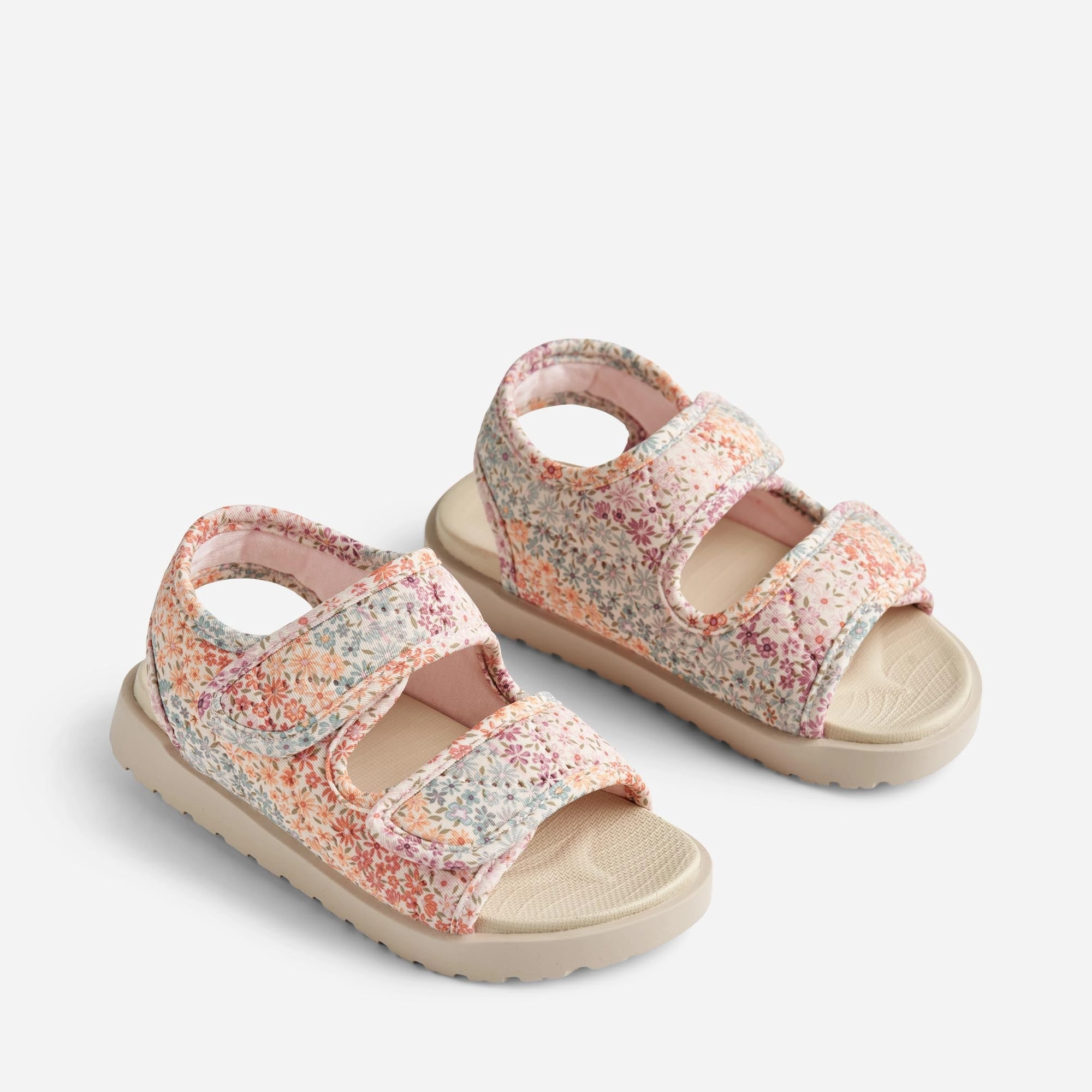Sandal Open Toe Healy Print - rainbow flowers Simple Entry