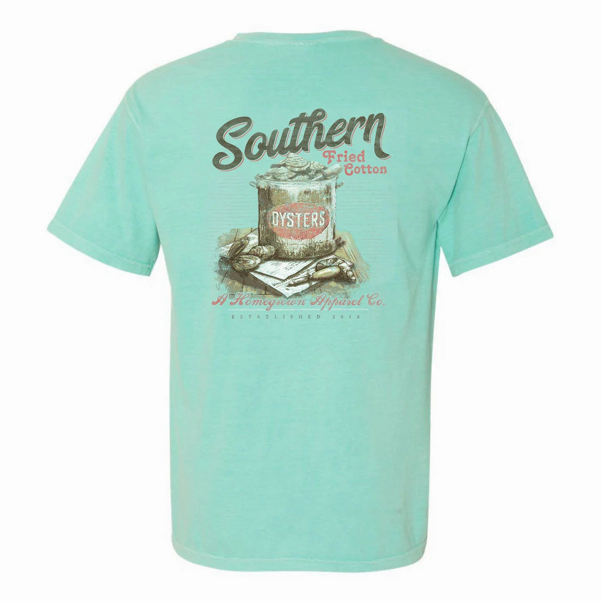 Southern Fried Cotton Bucket of Oysters Tee warm weather