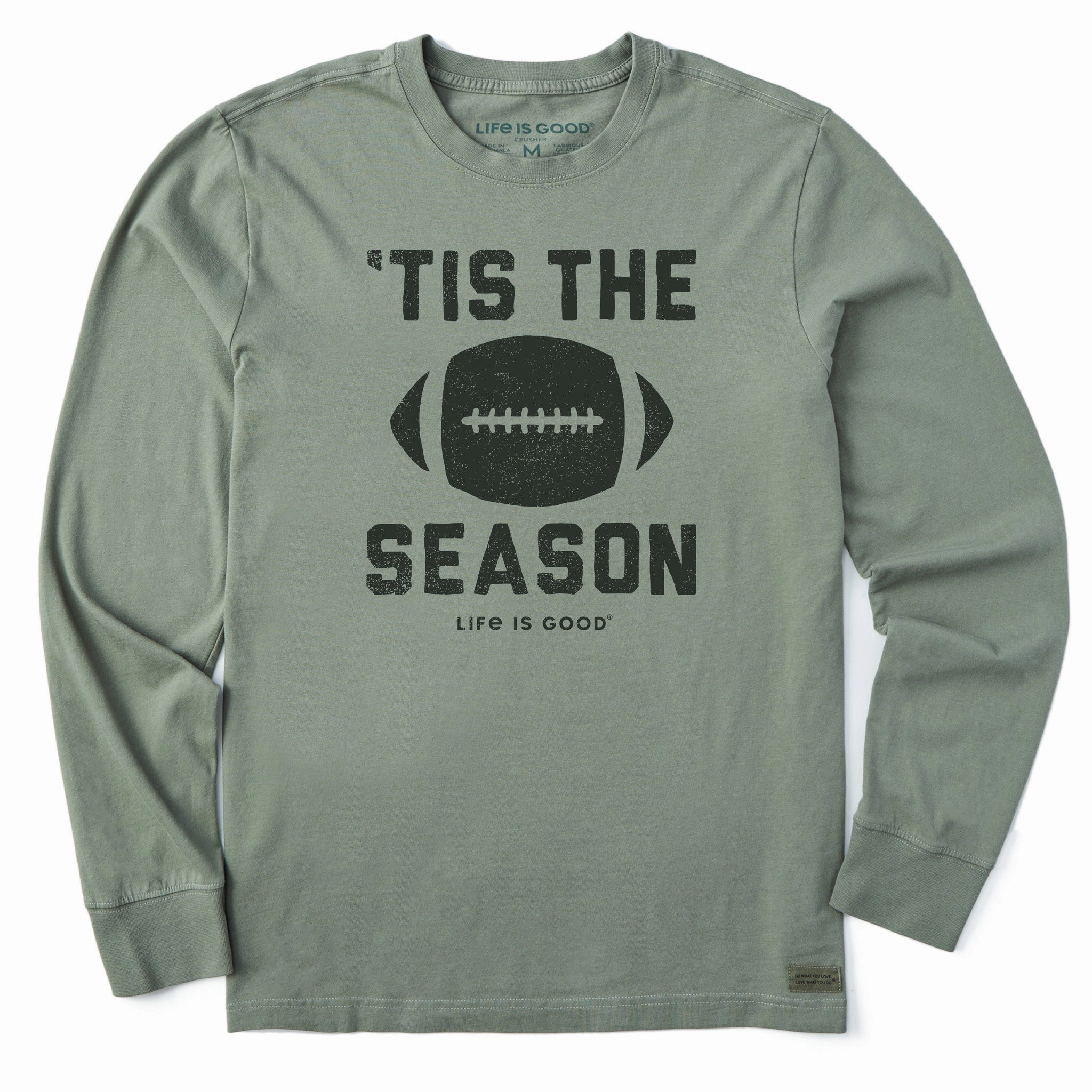 Men's Tis The Football Season Long Sleeve Crusher Tee Quick Dry Performance