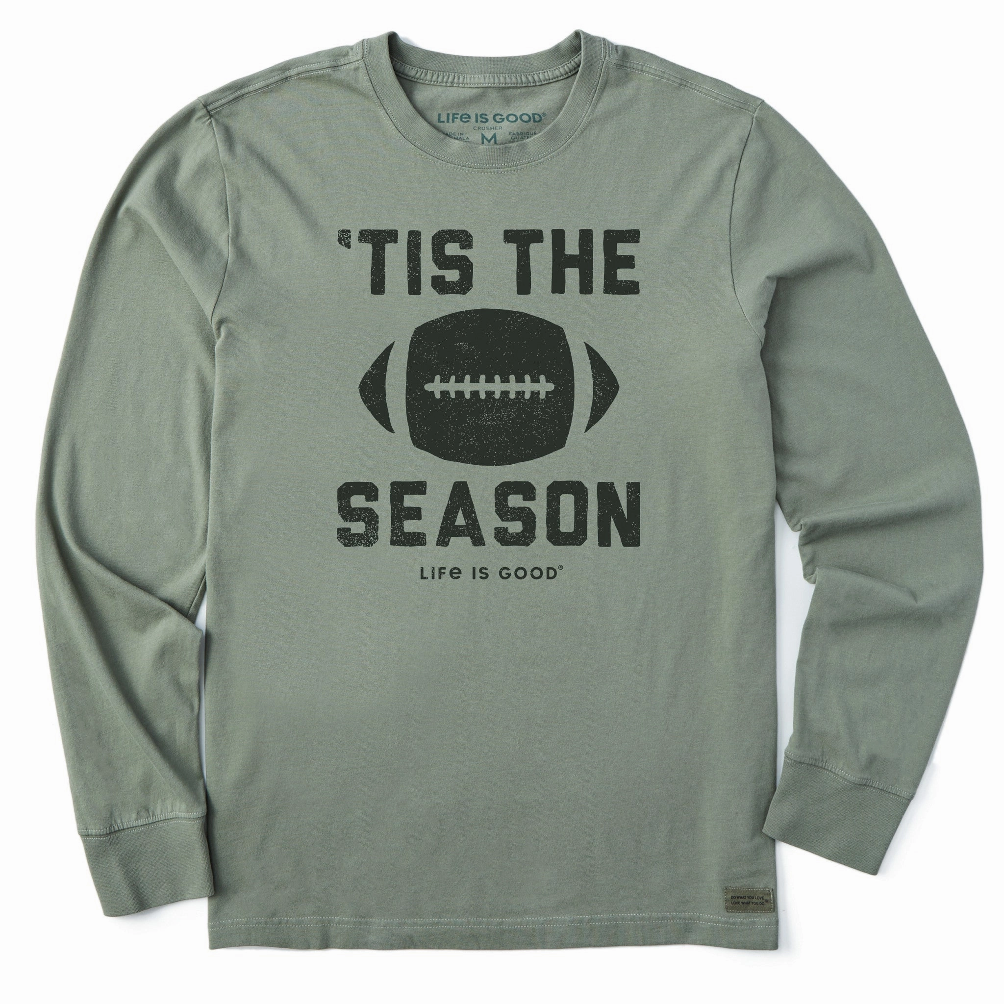 Men's Tis The Football Season Long Sleeve Crusher Tee sports activity Casual Essential Wear
