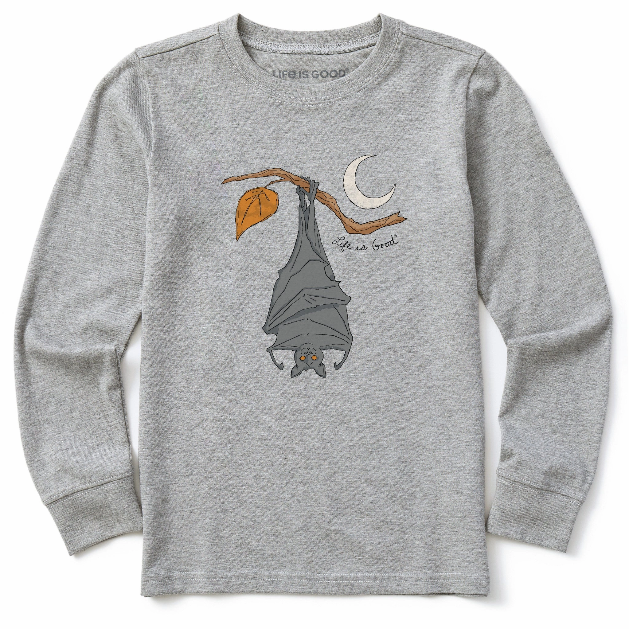 Breathable Mesh Panels Kids Hanging Bat Long Sleeve Crusher Tee