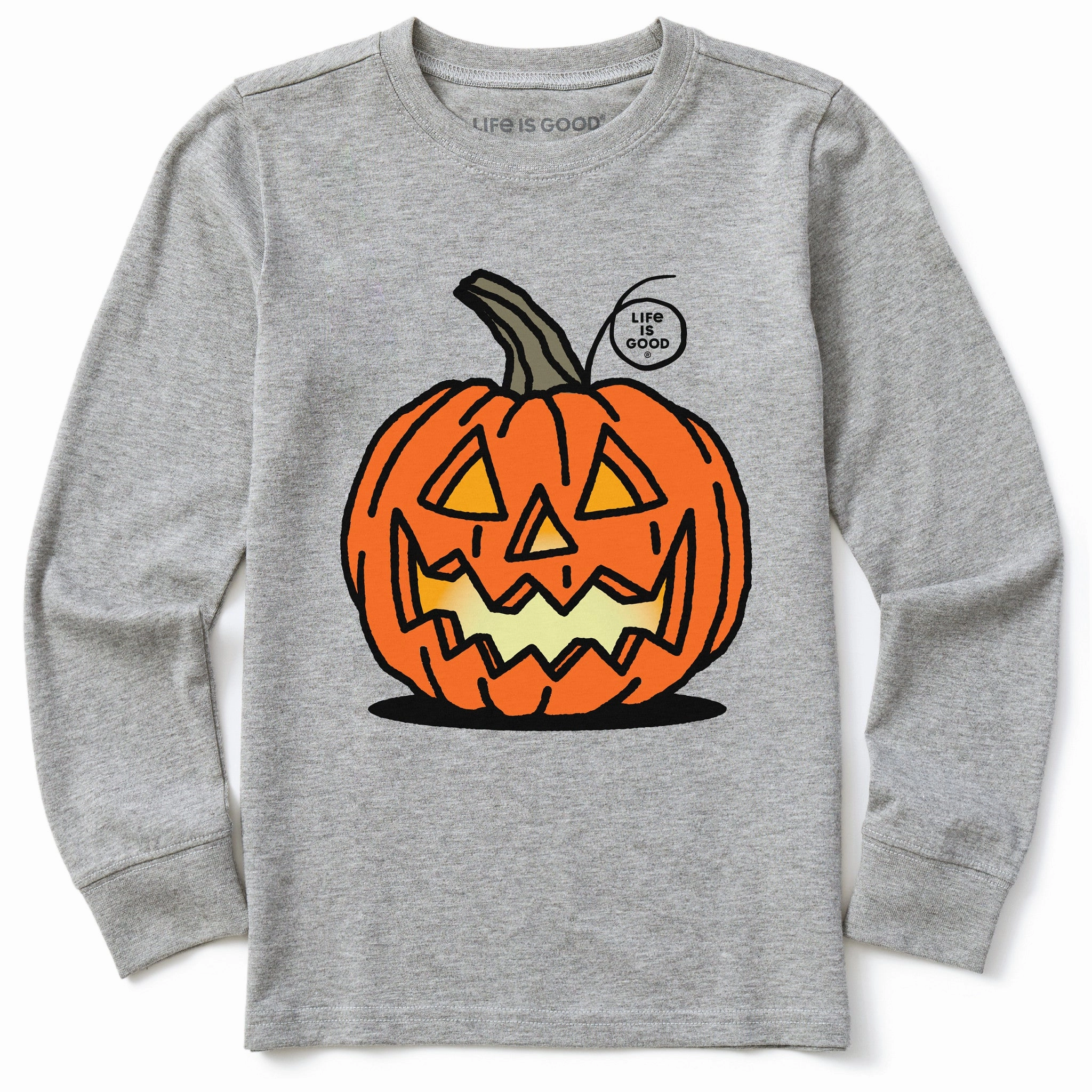 Kids Jack O'Lantern Long Sleeve Crusher Tee Men's masculinity