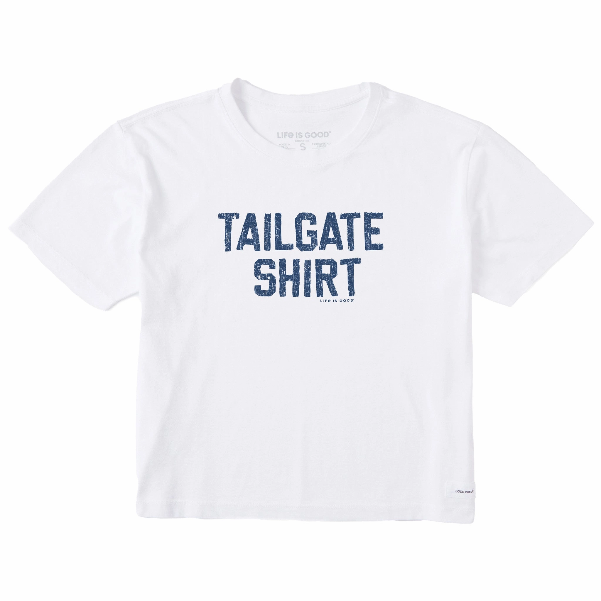 Women's Tailgate Shirt Short Sleeve Crusher Boxy Tee Odor Resistant Material Trendy Top