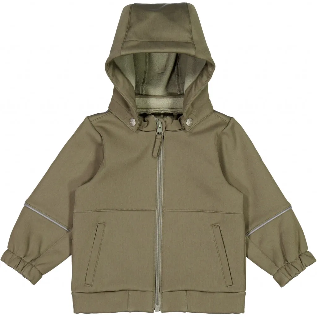 Compact Storage Design Softshell Jacket Henning - forest melange