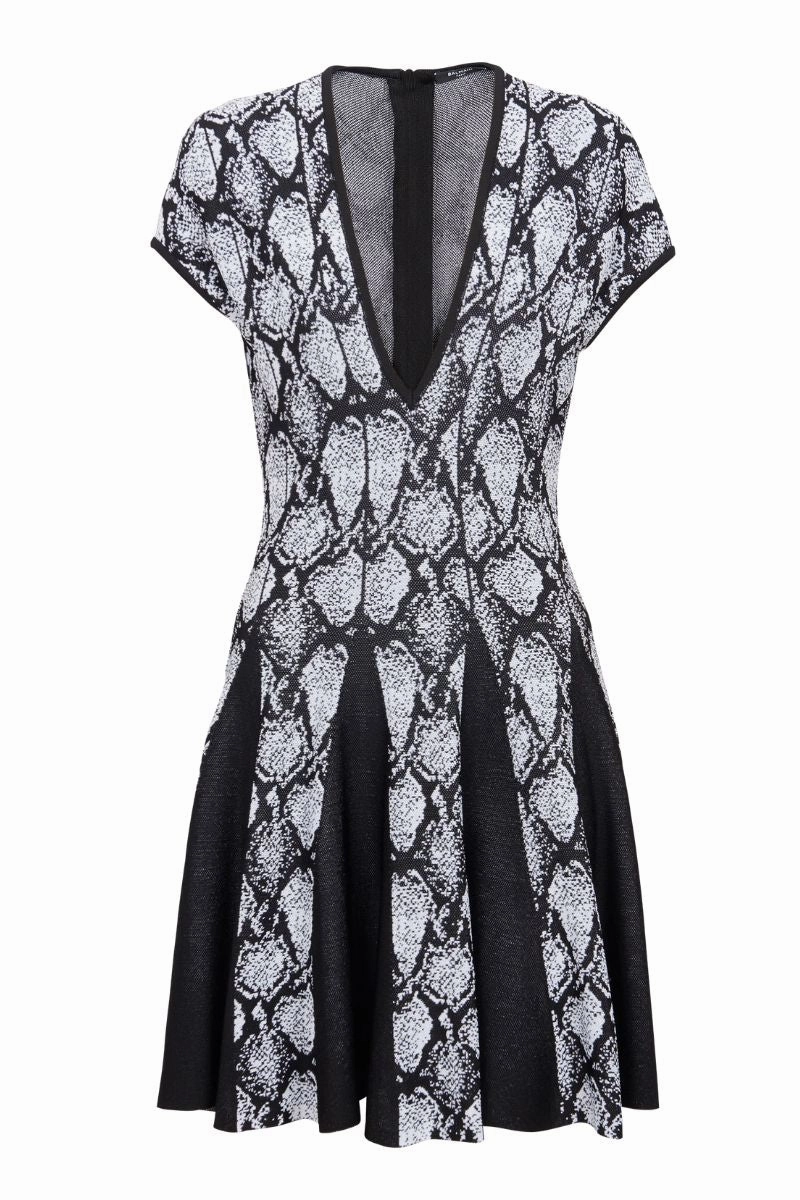 Snakeskin Jacquard Dress Travel Option Daily Flex