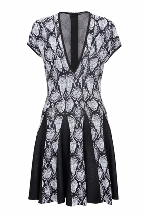 Snakeskin Jacquard Dress Travel Option Daily Flex