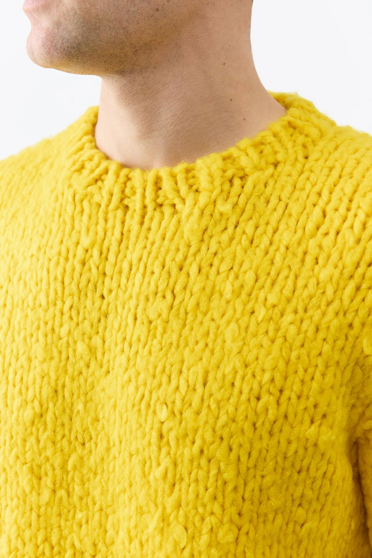 Eco Dyeing Method Lawrence Knit Sweater in Cadmium Yellow Welfat Cashmere