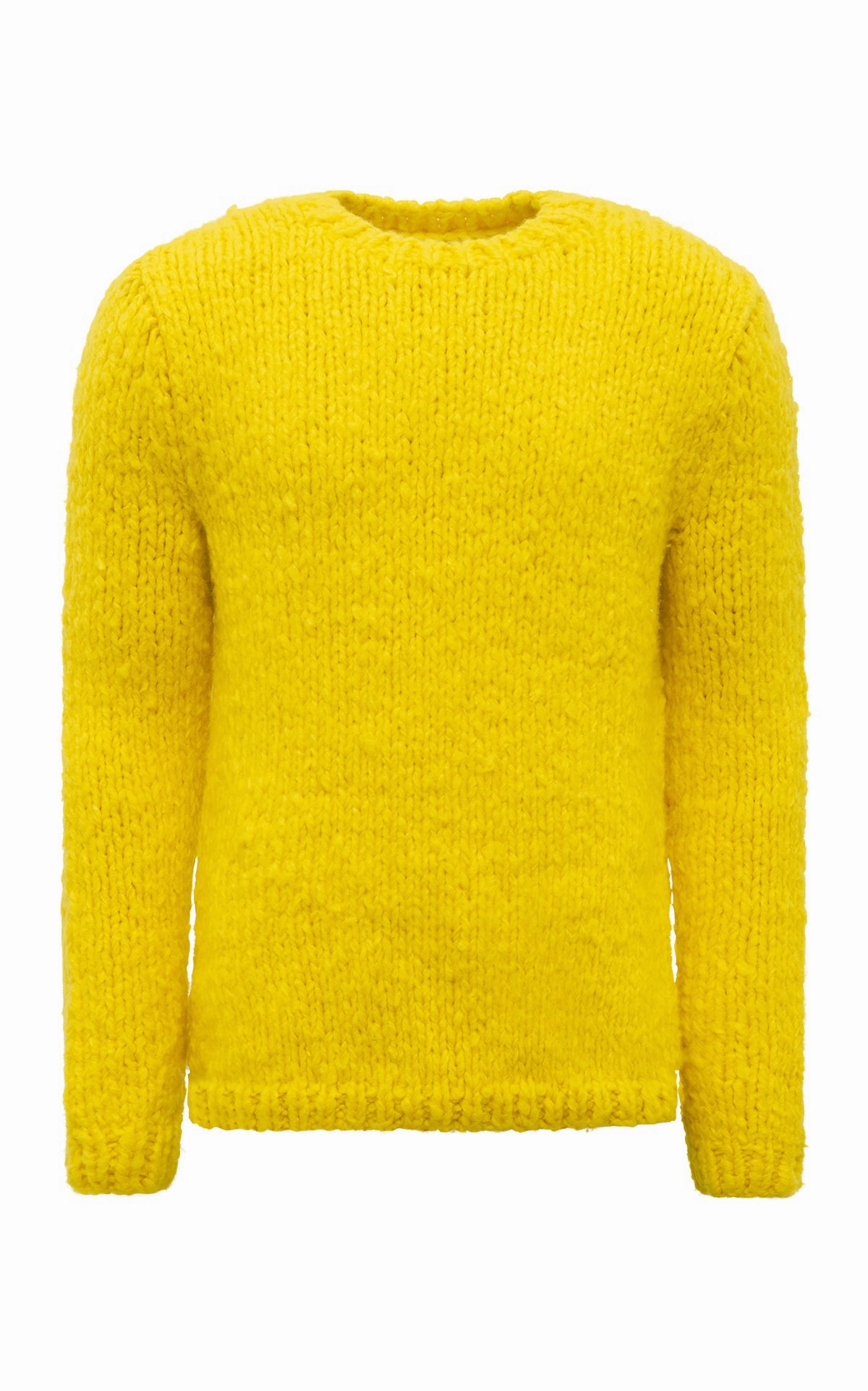 Lawrence Knit Sweater in Cadmium Yellow Welfat Cashmere Seasonal Fit
