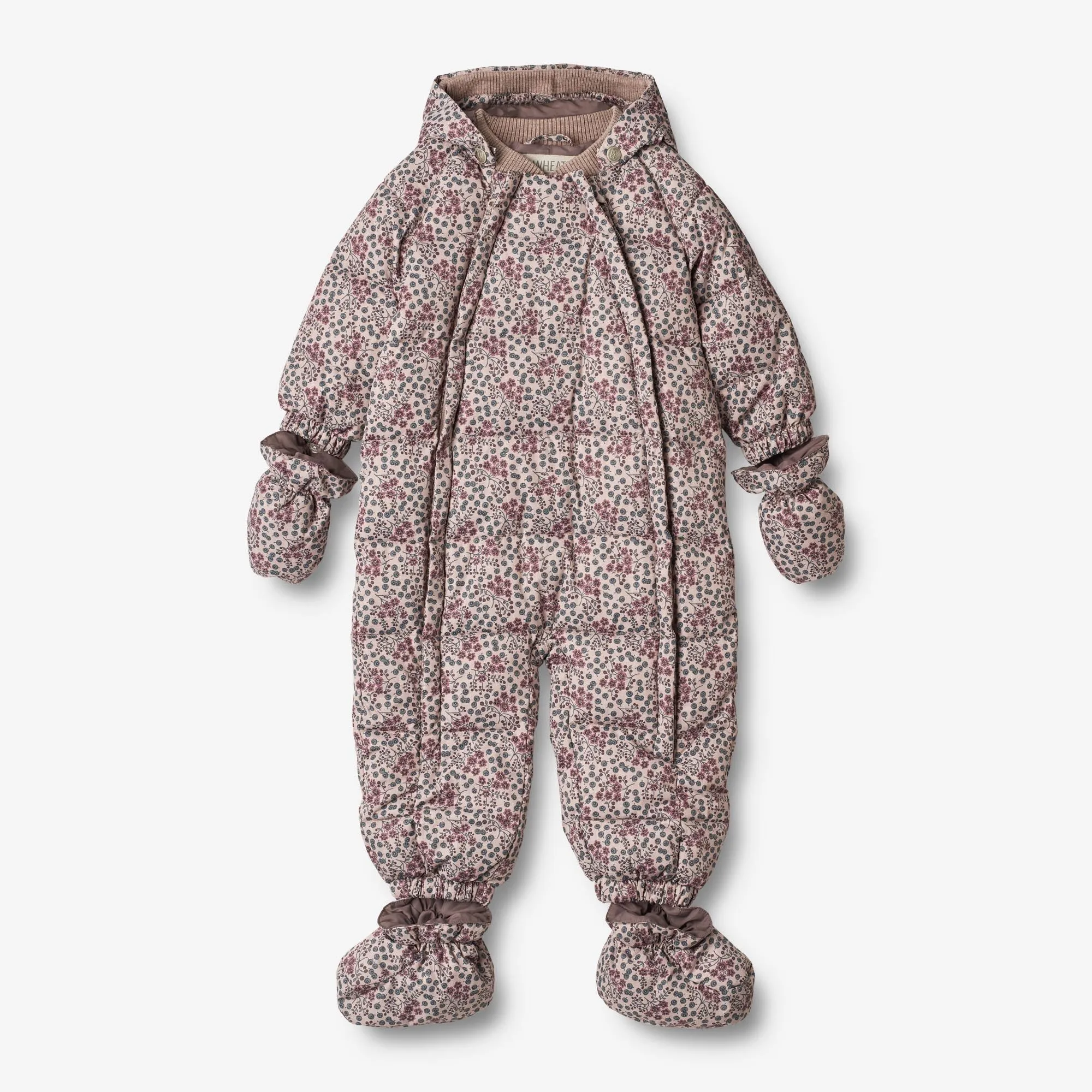 Adjustable Hood Feature Puffer Baby Suit Edem | Baby - pale lilac berries