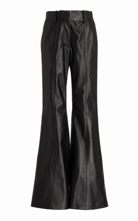 Rhein Pant in Black Nappa Leather Business Essentials Polished Design