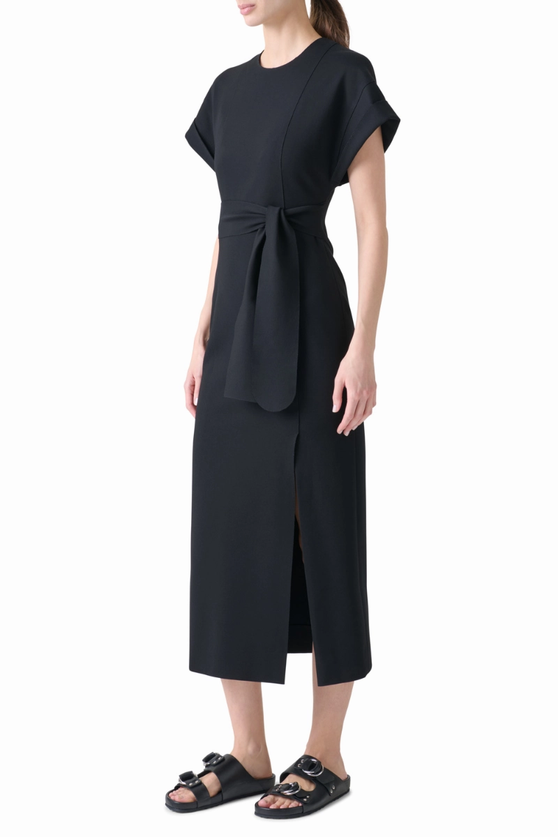 Fitted Jersey Midi Dress Pure Tone London Edge