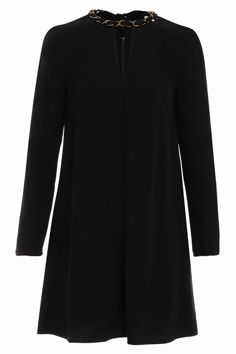 Chic Motion Day Ready Chain Embellished Mini Dress