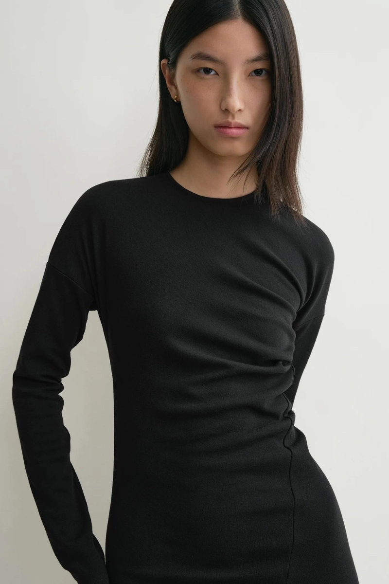 Effortless Style Contemporary Layer Twisted Jersey Dress