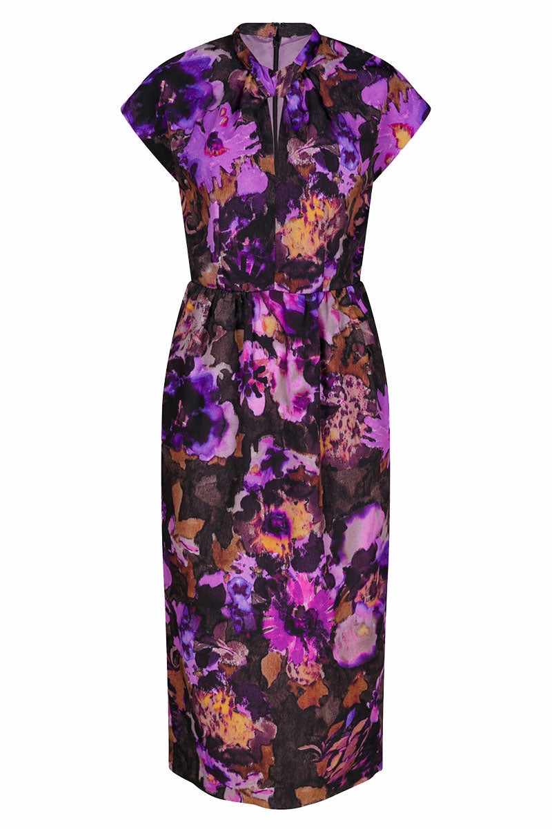 Ankle-length Dormos Ink Flower Dress