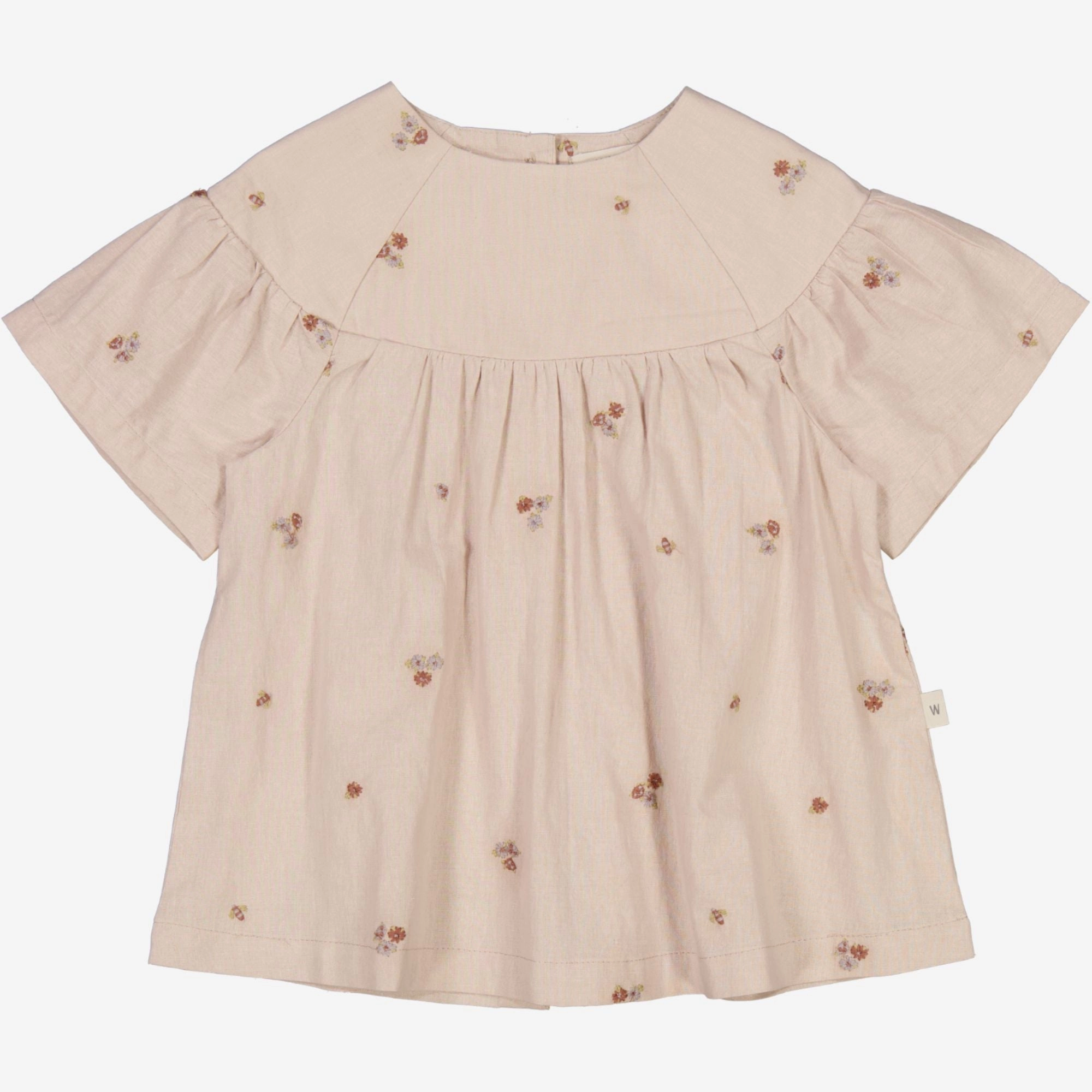 Dress Sille | Baby - embroidery flowers Slit Detail