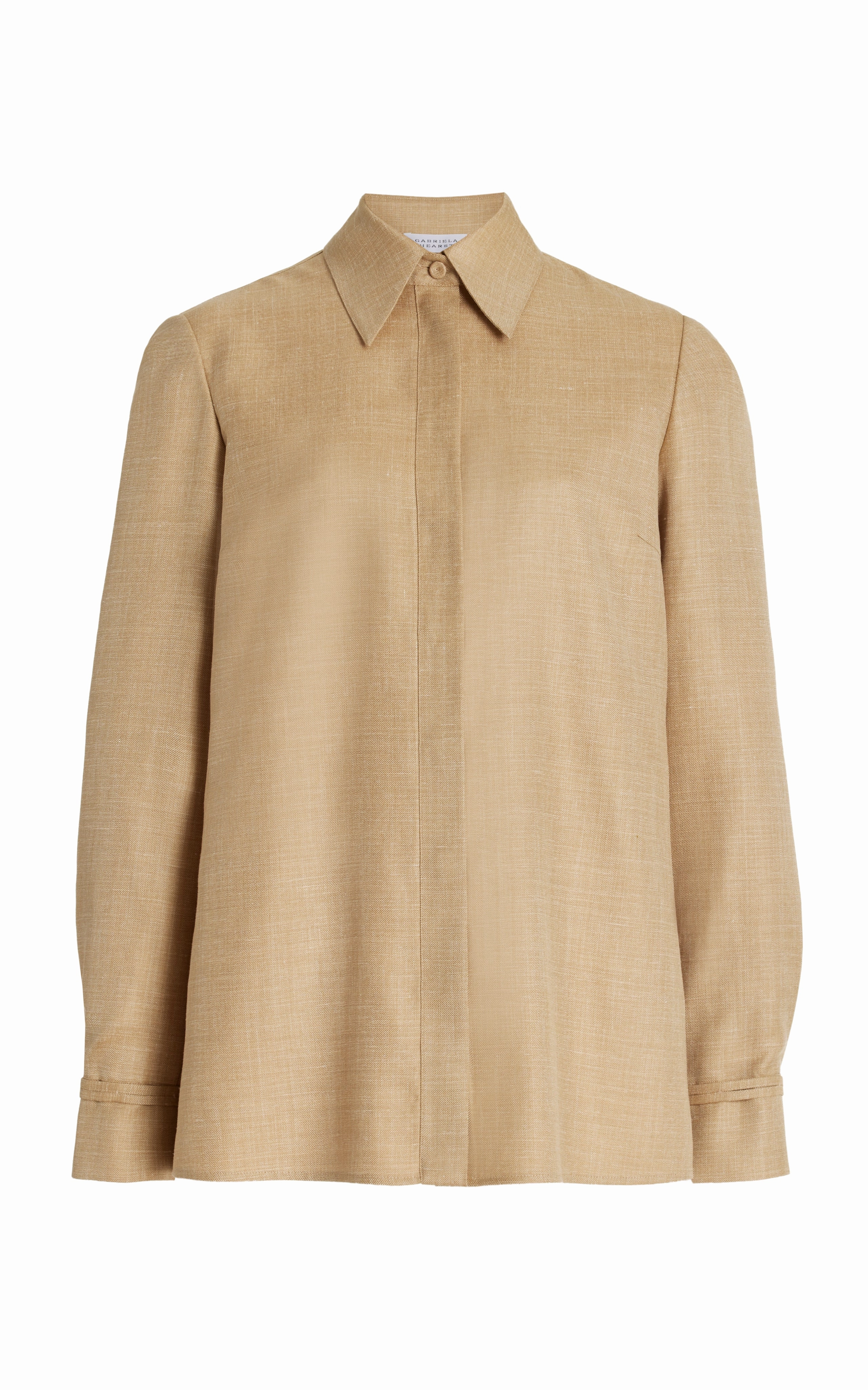 Cruz Shirt in Hay Virgin Wool and Silk Linen Crisp Layering Timeless Business Fit