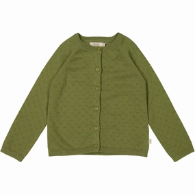 Lightweight Material Knit Cardigan Maja - winter moss