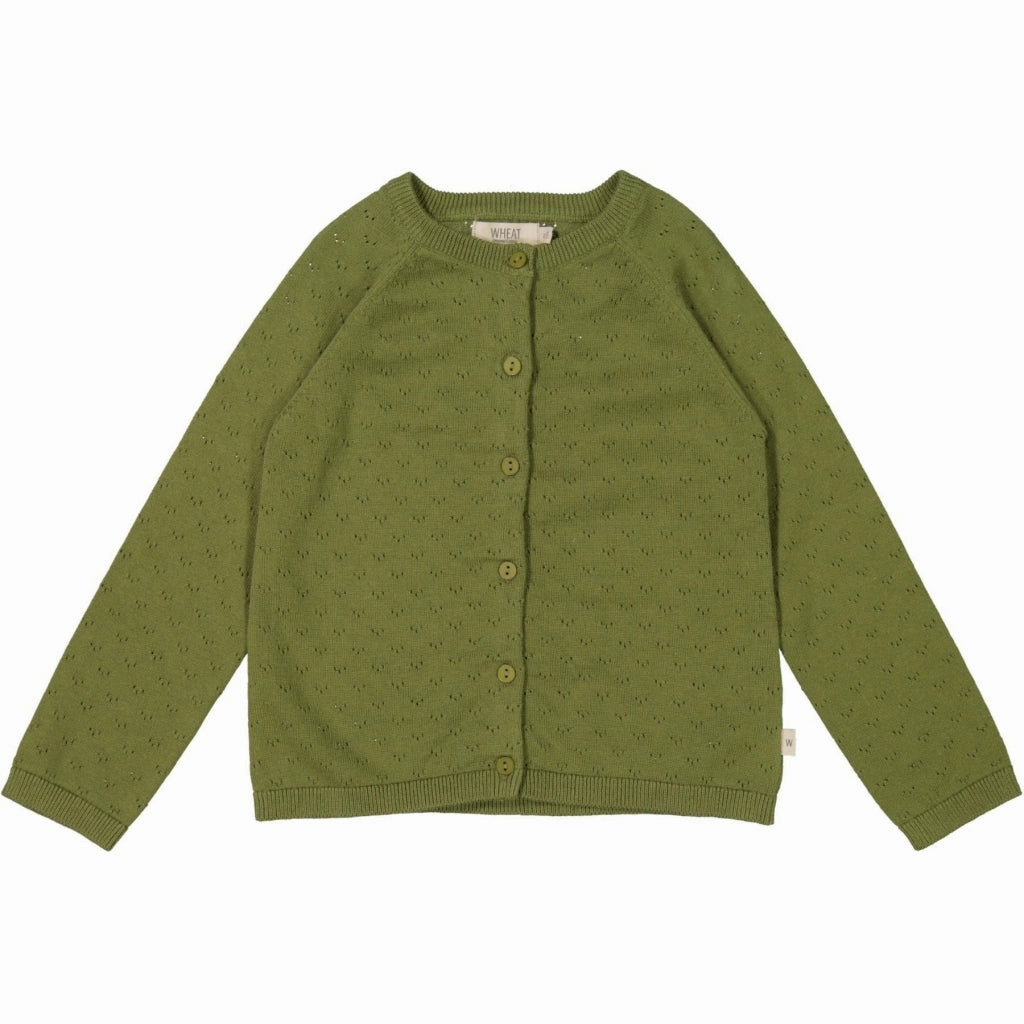 Lightweight Material Knit Cardigan Maja - winter moss