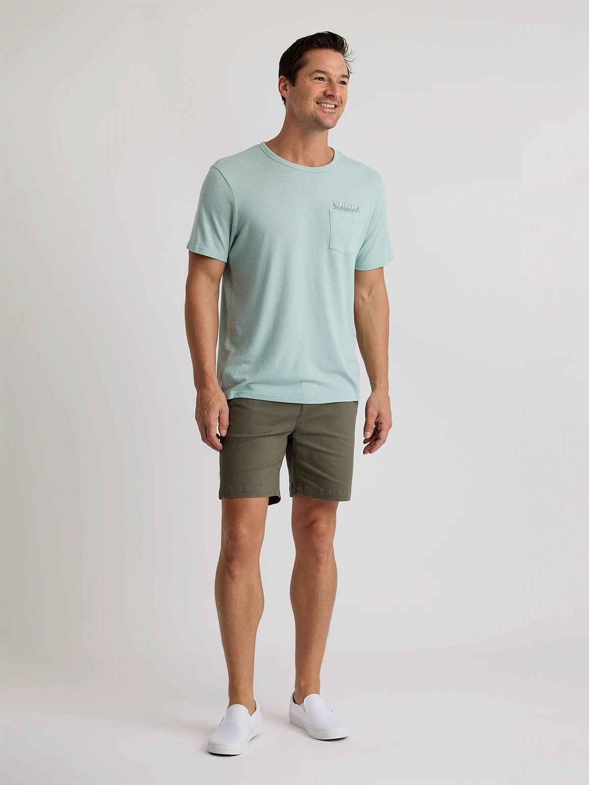 Free Fly Lazy Tides Pocket Tee Soft Touch Fabric