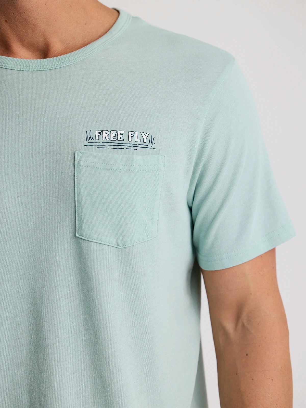 Eco Conscious Production Timeless Look Wear Free Fly Lazy Tides Pocket Tee