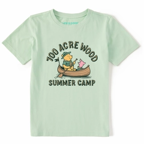 Cozy and Comfortable Outdoor Light Kids 100 Acre Wood Summer Camp Short Sleeve Crusher Tee
